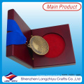 Antique Gold Medals and Trophies Medal Engraved Old Finishing Medal Just The Beginning Medal with Real Wood Medal Box (lzy0044)